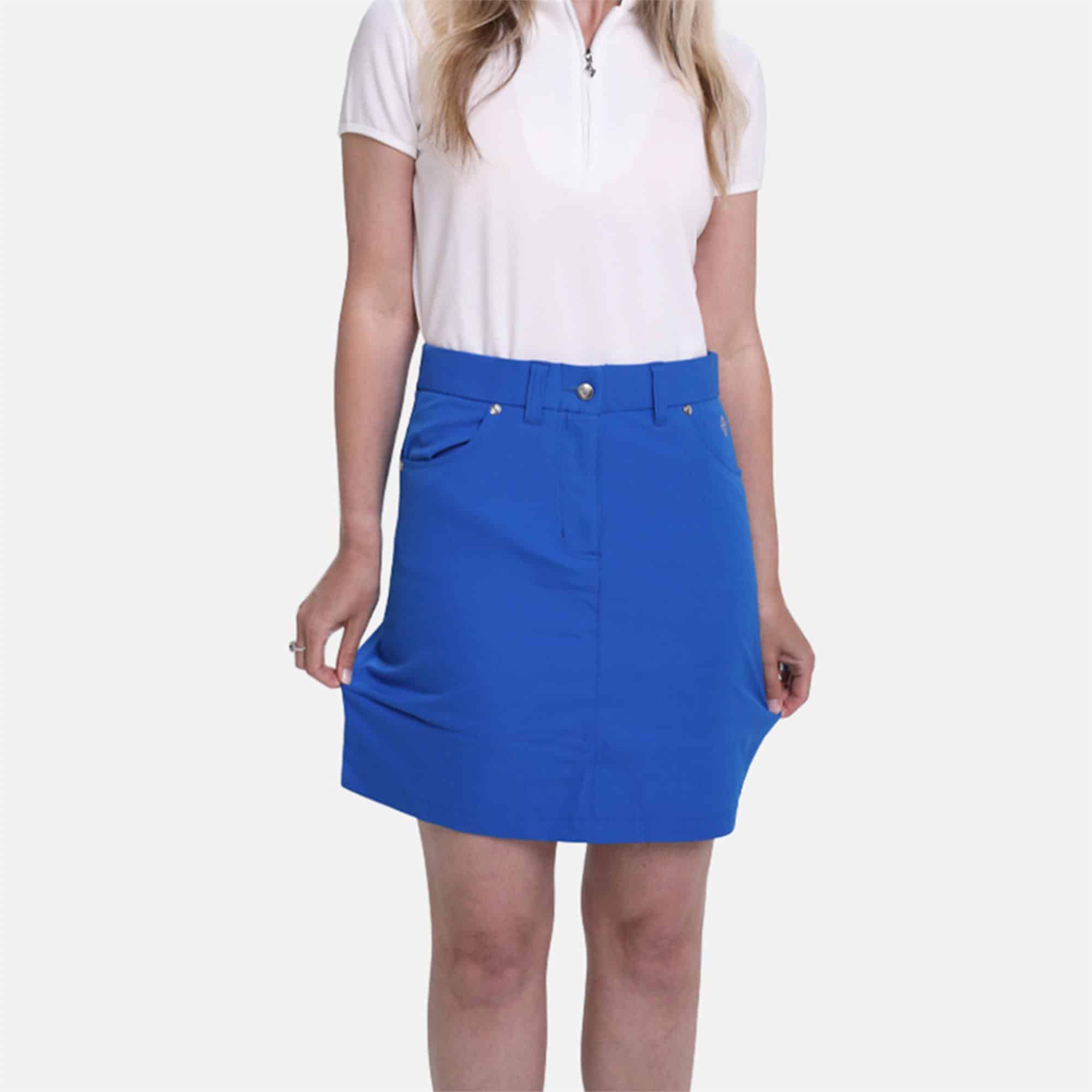 Pure Golf Calm Ladies Golf Skort Royal Blue 50CM